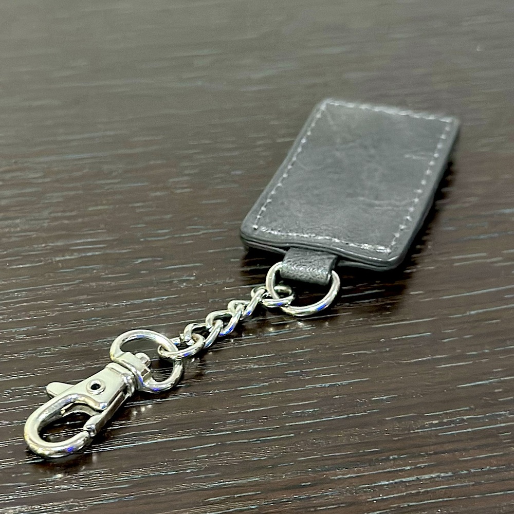 Excellent Kipling black Leather Key Chain Silver hardware - Picture 2 of 3